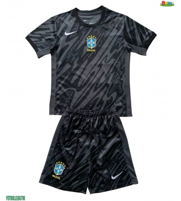 Brasilien Målvakt Bortaställ Barn Copa America 2024 Kortärmad (+ Korta byxor)